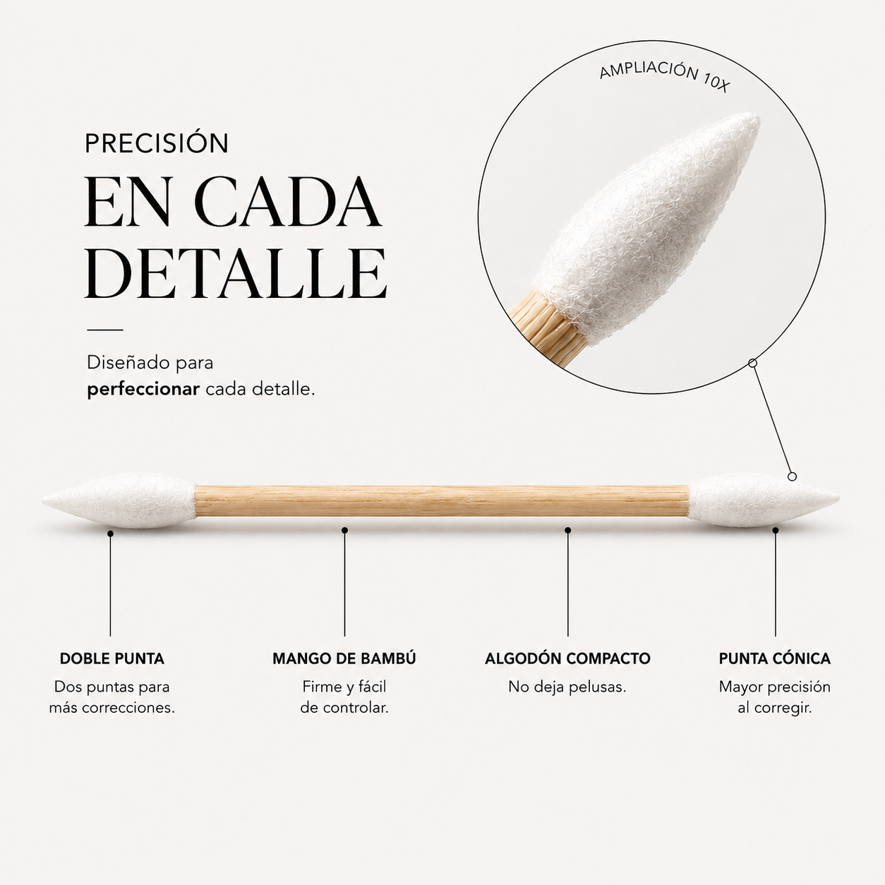 NUEVO! Cotonitos de precisión para maquillaje (200 un.)