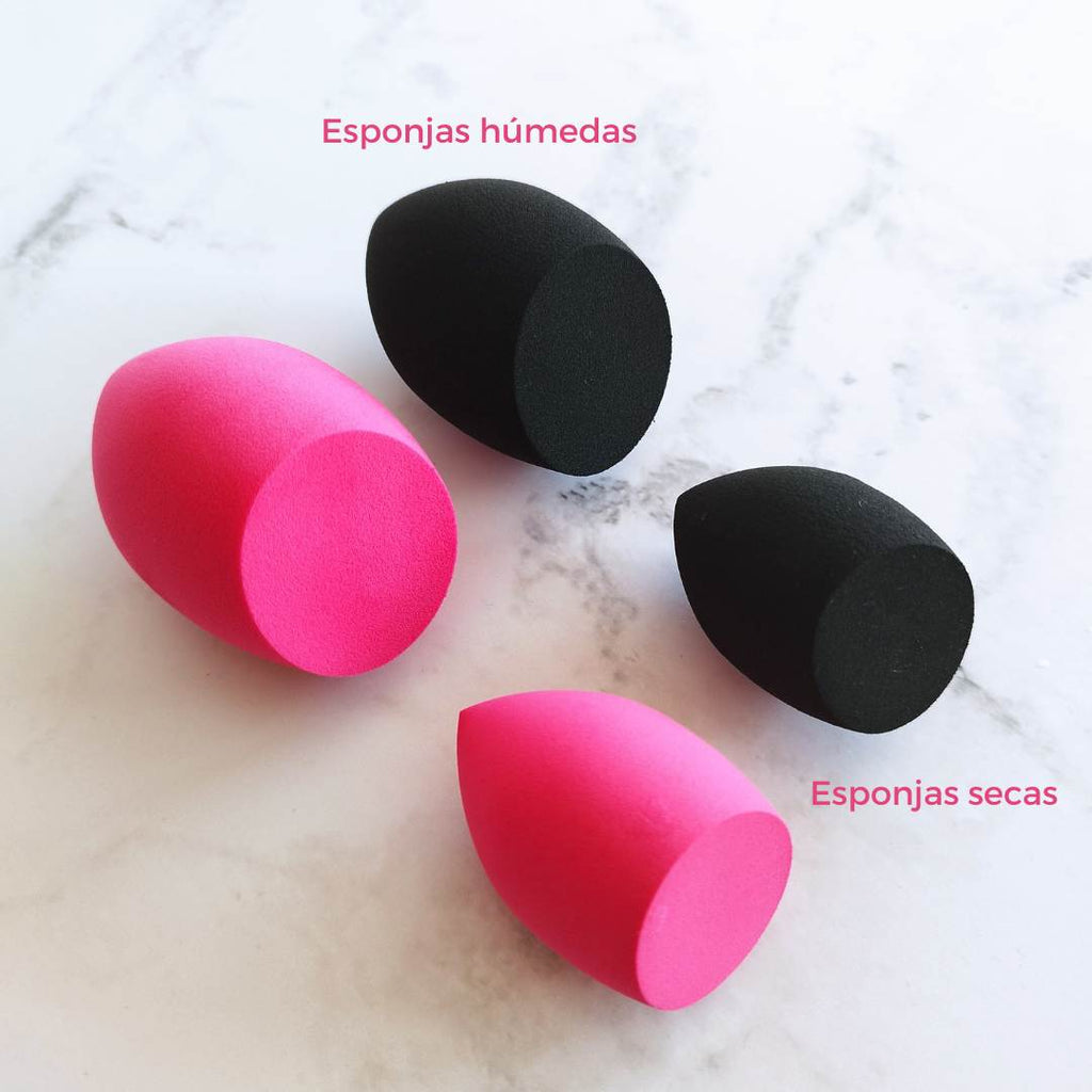Esponja difuminadora con carcasa respirable (negra o fucsia)