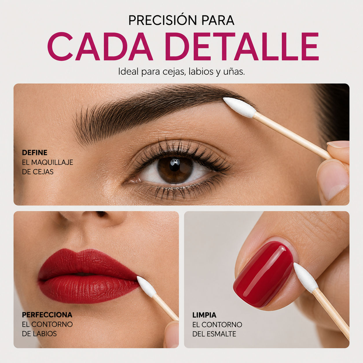 NUEVO! Cotonitos de precisión para maquillaje (200 un.)
