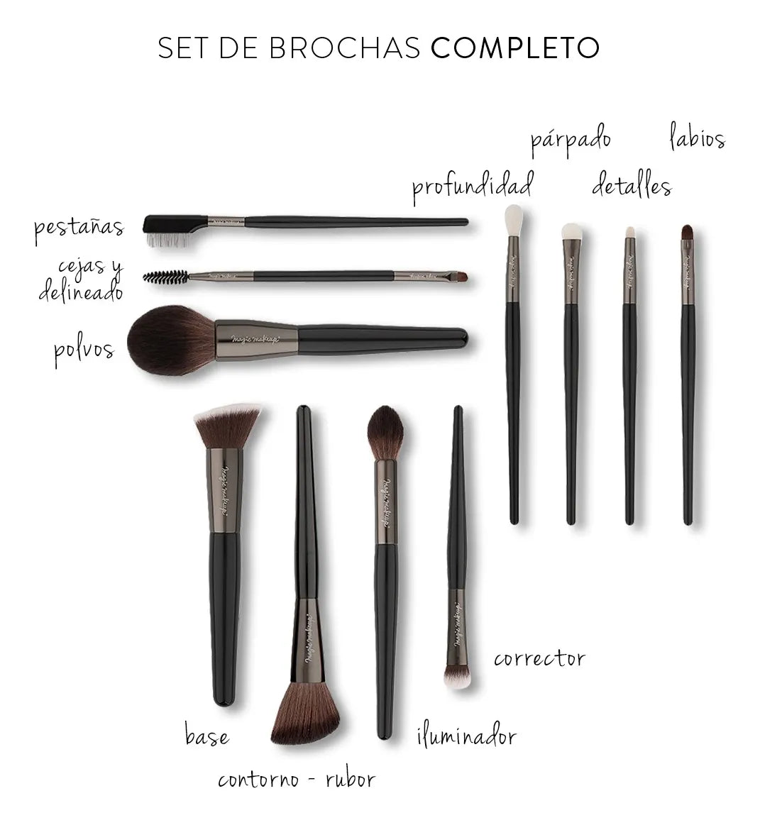 Set de brochas OH! MY BRUSH (completo)