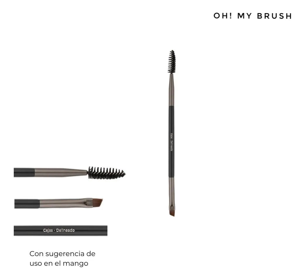 Brocha doble para cejas y delineado