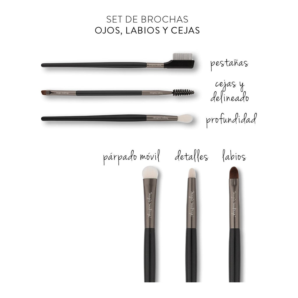 Set de brochas OH! MY BRUSH (ojos, labios y cejas)